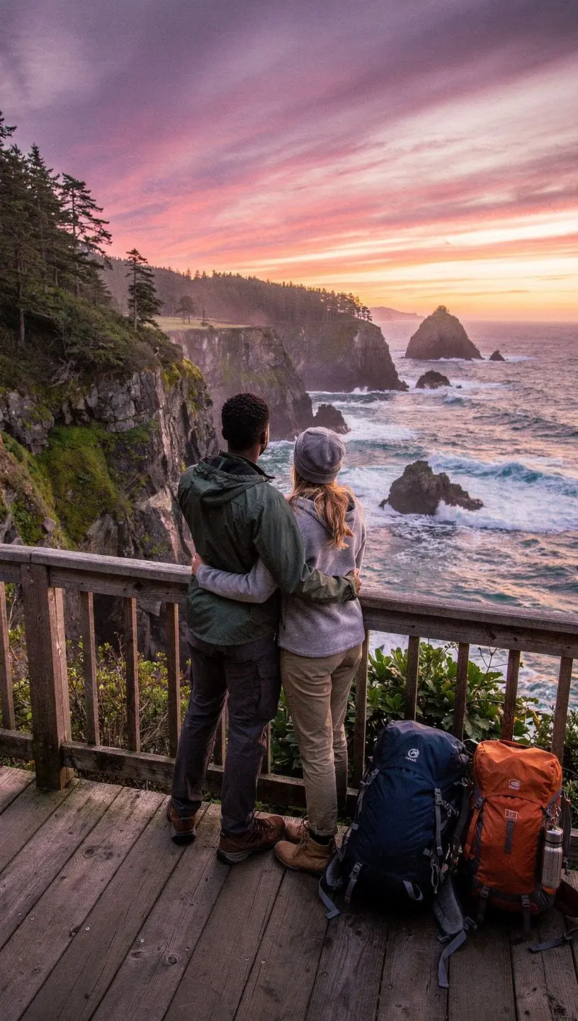 Горячие источники, окруженные зелеными деревьями и камнями.